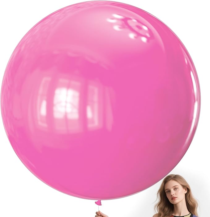 Pink Balloons 9pcs 36 Inch Extra Large Big Jumbo Giant Matte Pink Balloons by Kawkalsh