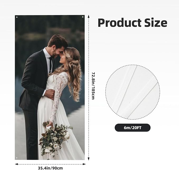 Personalized Door Cover, Photo Text Logo, - Image 3
