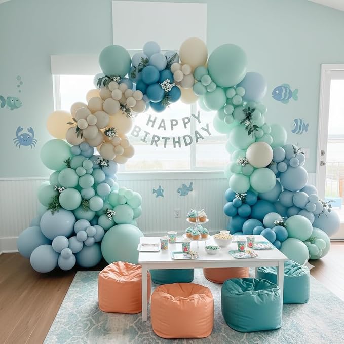 163Pcs Under The Sea Balloon Garland Arch Kit - Image 3