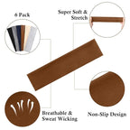 TERSE White Women's Non-Slip Elastic Sweat Hairbands - Soft Fabric Thin Hair Wraps for Short Hair, Workout, Yoga, Running, Sports, Girls