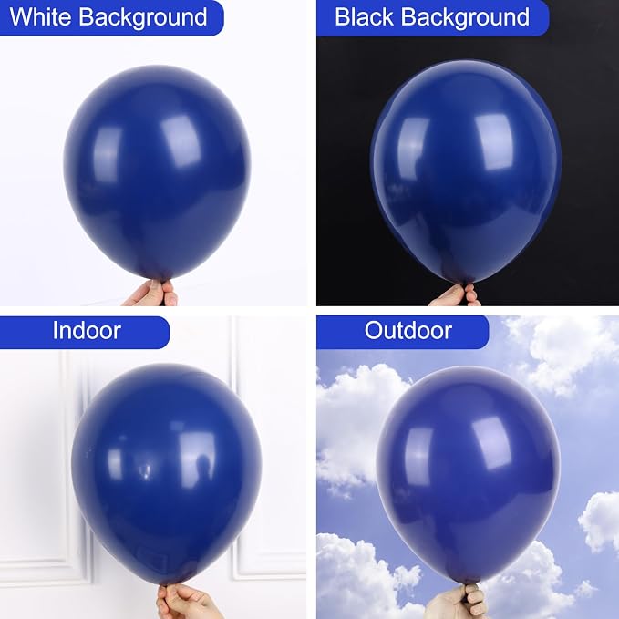 RUBFAC Blue Balloons Arch Kit Navy Blue Balloon Different Sizes 154pcs | Party - Image 4