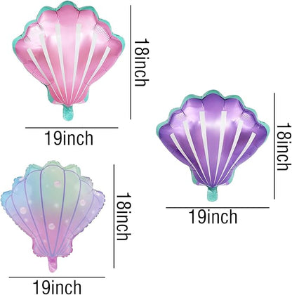 Sea Shells Balloons Multi-color Sea Shells Foil Mylar Balloon - Image 2