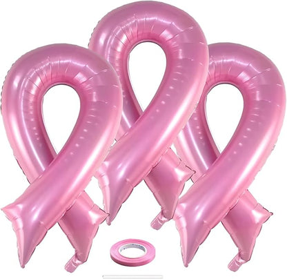 Breast Cancer Awareness Jumbo Foil Balloons Pink Ribbon Foil Balloons | 42" by BYNYTO