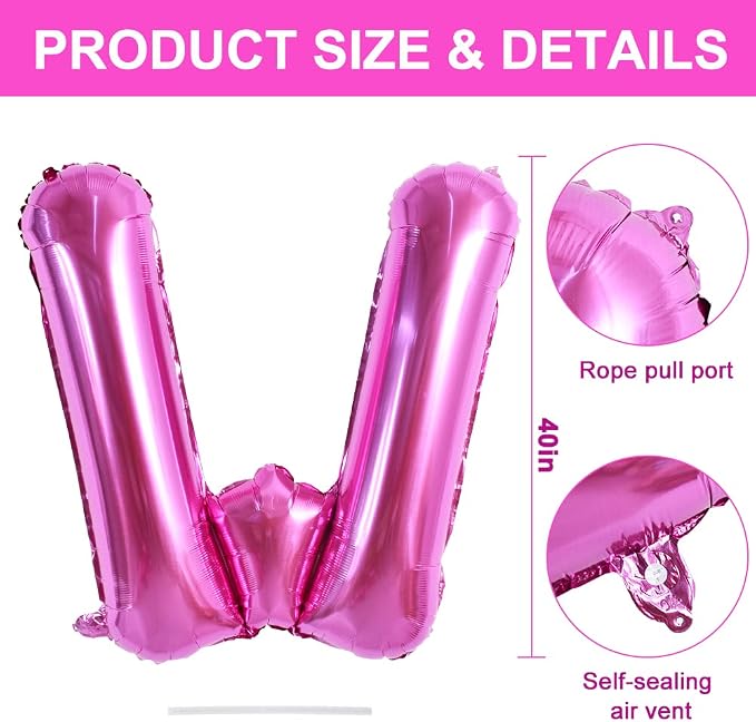TONIFUL 40 Inch Large Rose Red Letter Balloons - Image 2