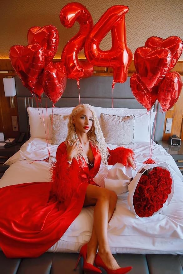 Number Balloons 40 Inch Red 3 Balloon - Image 4