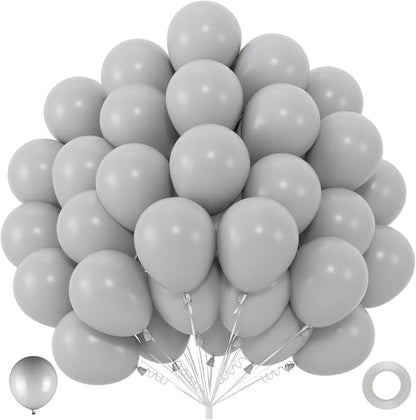 40pcs Gray Balloons 12 Inch, Helium Matte gray Latex Balloons | Balloons by ZizasAry