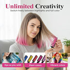 Festive Fun Hair Chalk Combs, Temporary Hair Dye Chalk Comb, Instant Hair Color Comb Washable Quick Dry Vibrant Temporary Color for All Ages for Birthday Party, Christmas Gifts (6 Colors) (6pcs)