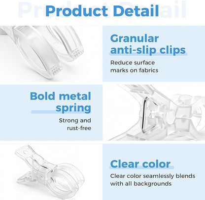 20 Pcs Balloon Arch Clips, 3.5" Plastic Transparent Spring Clamps | - Image 6
