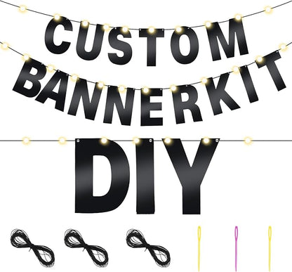 TaoBary 112 Pcs DIY Letter Kit Glitter Customizable Banner Letters Include 107 - Image 2