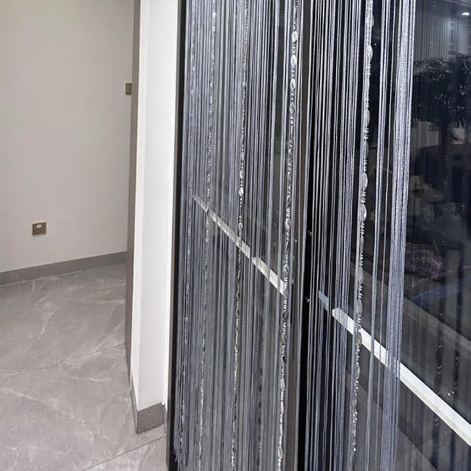 ave split 100cmX200cm Decorative Door String Curtain Beads Wall Panel Fringe - Image 5