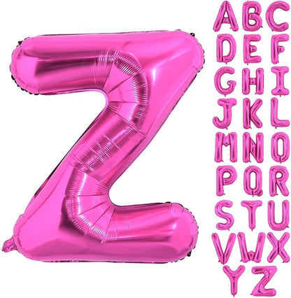 Hot Pink Letter Z Balloons, Z Letter Balloon 40 Inch Foil Z Balloon | Hot Pink by BBPOOL