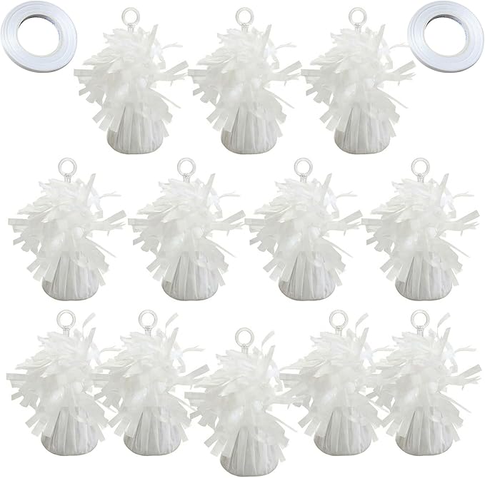 White Balloon Weights Pack of 12 by MXXKMSElegantLiving