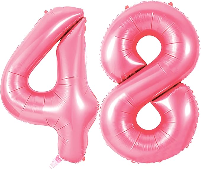 Number 48 Balloons for 48th Birthday Party Decorations, 0-100 Large No.48 by Joycard