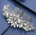 Crystal Wedding Hair Comb Bridal Hair Comb Pearl Wedding Headpiece Silver Hair Accessories