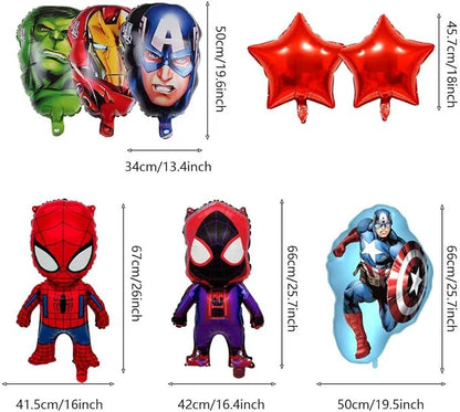8Pcs Super Theme Hero Foil Balloons, Cute Birthday Party Supplies & Theme Party - Image 3