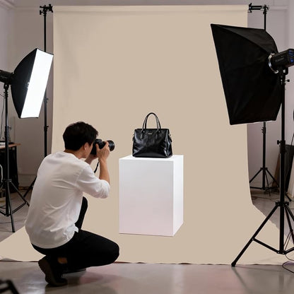Beige Photography Backdrop for Photoshoot, Fabric 8x10ft | Polyester Studio - Image 4