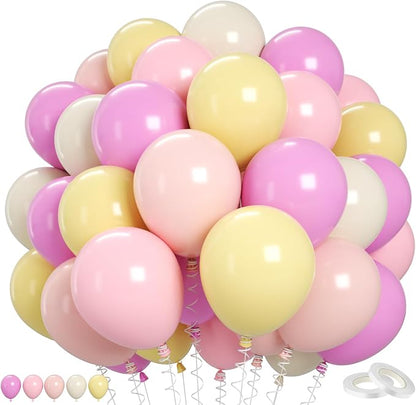 Biapian Pink and Yellow Balloons Set by BIAPIAN