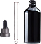YIZHAO Black Glass Dropper Bottle 4oz, Tincture Bottles with Glass Dropper, for Essential Oils, Aromatherapy, Cosmetic, Laboratory, Pharmacy, Liquids, Travel –4 Pcs