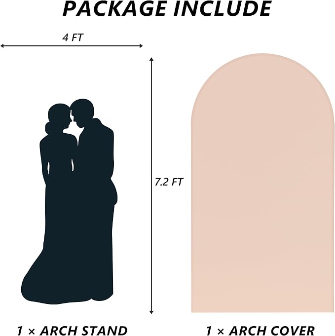 Neatsure Arch Backdrop Stand and Cover Set, 7.2FT Metal Photo Balloon Arch - Image 2