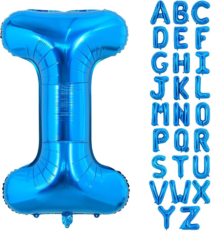 TONIFUL 40 Inch Large Blue Letter I Foil Balloons Alphabet Balloons | Giant by TONIFUL