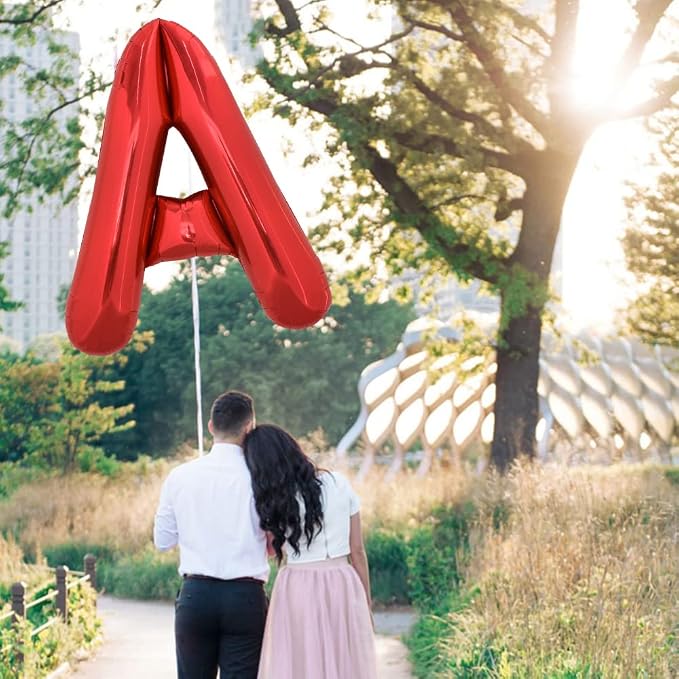 TONIFUL 40 Inch Large Bright Red Letter Balloons A-Z, Giant Jumbo Helium Foil - Image 4