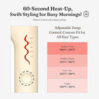VODANA Professional Triple Flow Ceramic Hair Waver - Easy Beach Waves with Embedded Double Barrel Wave Iron. Experience Instant Heat, Long-Lasting Performance, and Quick Heat Up. (1.25 inch, Brown)