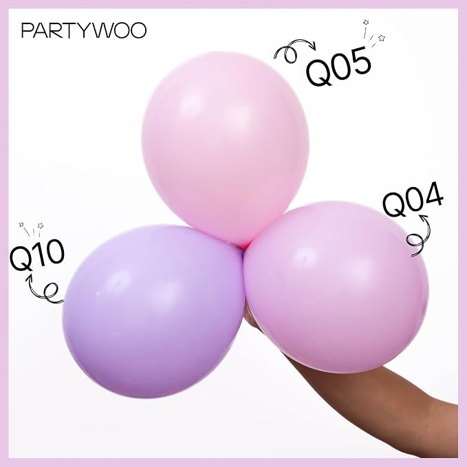 PartyWoo Baby Pink Balloons 100pcs Pastel Light Pale Pink Color | 18 12 10 5 - Image 4