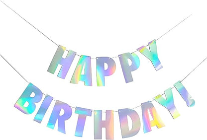 Holographic Happy Birthday Banner by GREATRIL