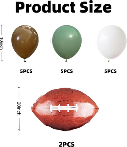 Football Party Balloons Stand Kit 2 Sets, Rugby Ball Foil Balloon Table - Image 2