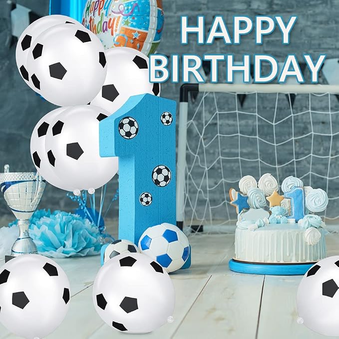 Ainiv 20 PCS Soccer Balloons, Football Theme Party Supplies Balloons | Football - Image 2