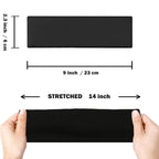 IVARYSS Workout Headbands for Women Non Slip, Premium Stretchy Soft Fabric Head Bands for Women's Hair, Wear for Yoga, Running, Sport, 6 Pack, Black