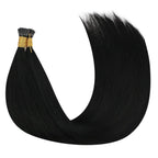 YoungSee I Tip Hair Extensions Human Hair Black 18 Inch Itip Human Hair Extensions Black I Tip Extensions Cold Fusion Itips Hair Extensions Human Hair Keratin Tip Extensions for Everyday Wear 60s 50g