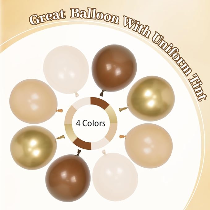 60pcs Brown Balloons 12inch - Image 2