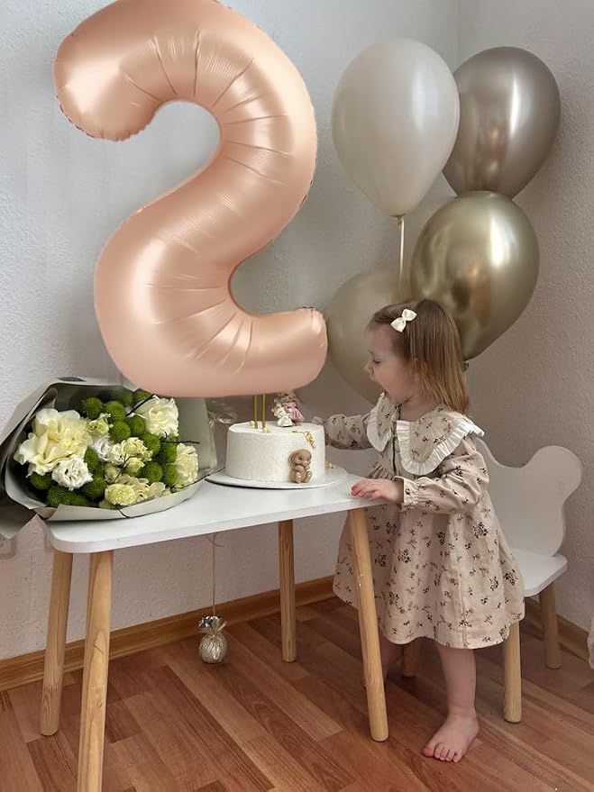 2 Balloon Number 40 Inch Light Brown Balloons - Image 2