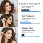 Detangler Brush for Curly Hair, Lightweight Curly Hair Brush with Vented Design for Easy Glide, Effortlessly Detangles Without Pulling or Snagging, Suitable for All Wet and Dry Hair Types (Blue)