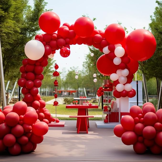 RUBFAC Red Balloons 120pcs 12 Inch, 2026 International Football Game Decor - Image 4