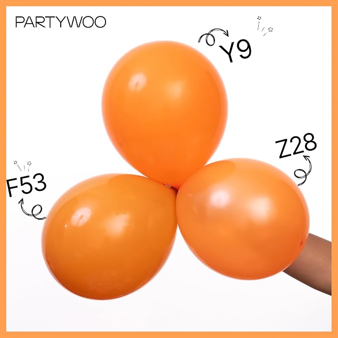 PartyWoo Pearl Orange Balloons 50pcs Fall Latex Helium Balloons 12 Inch | - Image 4