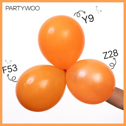 PartyWoo Pearl Orange Balloons 50pcs Fall Latex Helium Balloons 12 Inch | - Image 4