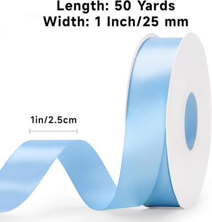 KINGLAKE Light Blue Satin Ribbon - Image 2