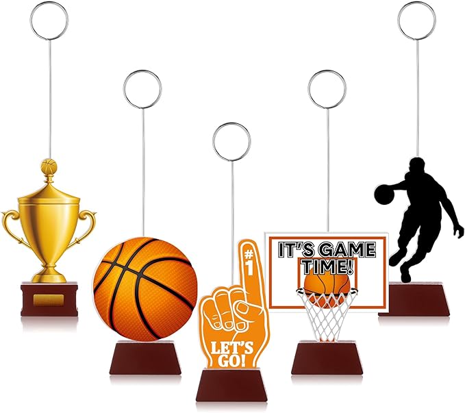 RattanView 5 Pcs Basketball Themed Party Decorations Photo Holders Balloon by RattanView