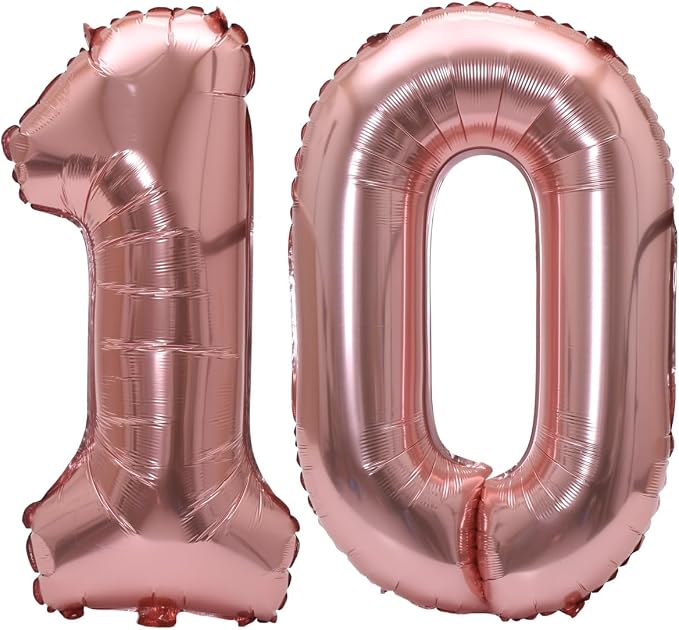 Number 10 Balloon Foil Mylar Balloons by YPSelected