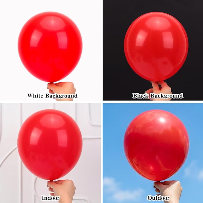 RUBFAC Red Balloons 65pcs, 12 Inch Party Balloon - Image 3