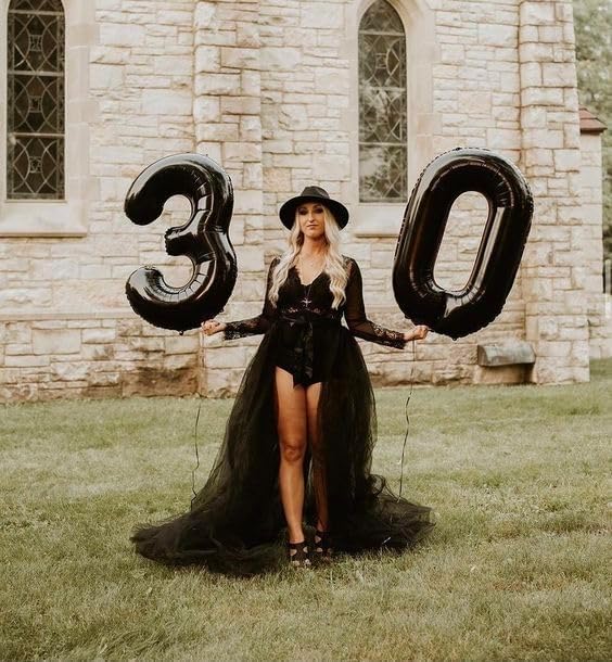 Black Number 10 Balloon 40 Inch - Image 4