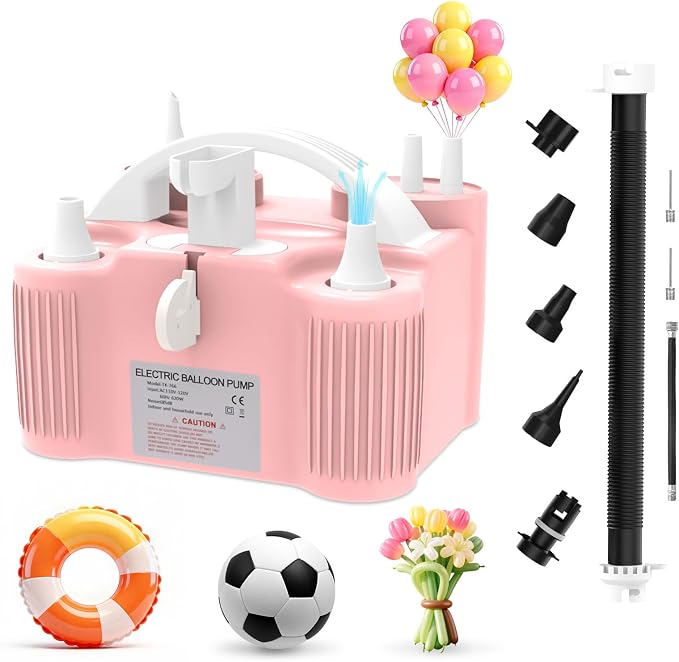 4-in-1 Balloon Pump Electric Balloon Pump Inflador De Globos Electrica Sports by Fikowo