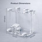 Dyson Airwrap Holder by Chorten Nyima, Dyson Airwrap Organizer with 8 Slots, Clear Acrylic Stand for Shark Hair Dryer Holder, Wall-Mounted or Freestanding with Silicone Pads Bathroom Vanity Table