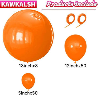 Orange Balloon Arch Kit 111Pcs 18 12 5 Inch Latex Party Balloons Garland - Image 2