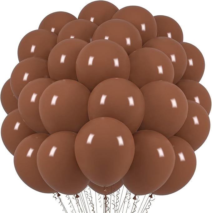 Voircoloria 66pcs Coffee Brown Tan Latex Party Balloons, 12inch | by Voircoloria