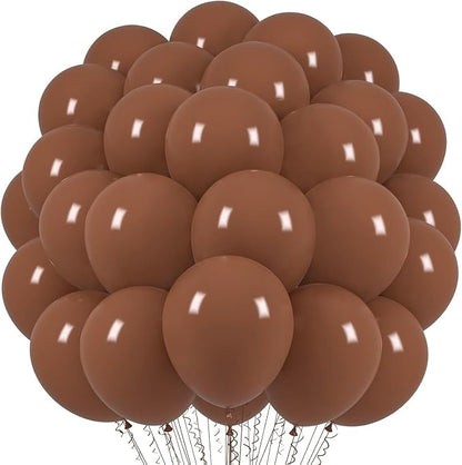 Voircoloria 66pcs Coffee Brown Tan Latex Party Balloons, 12inch | by Voircoloria