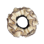2 Pcs Soft Fabric Scrunchies for Hair,3.9 inch Medium Elastic Hair Ties Ropes Crochet Knit Silky Scrunchie for Women-Beige