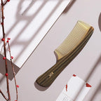 TAN MUJIANG Hair Comb Natural Wood and Horn Anti-static YTBJ2-3 1pc